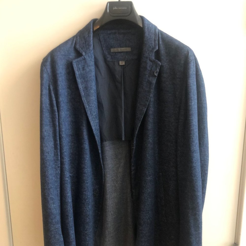John Varvatos Indigo Knit Jacket